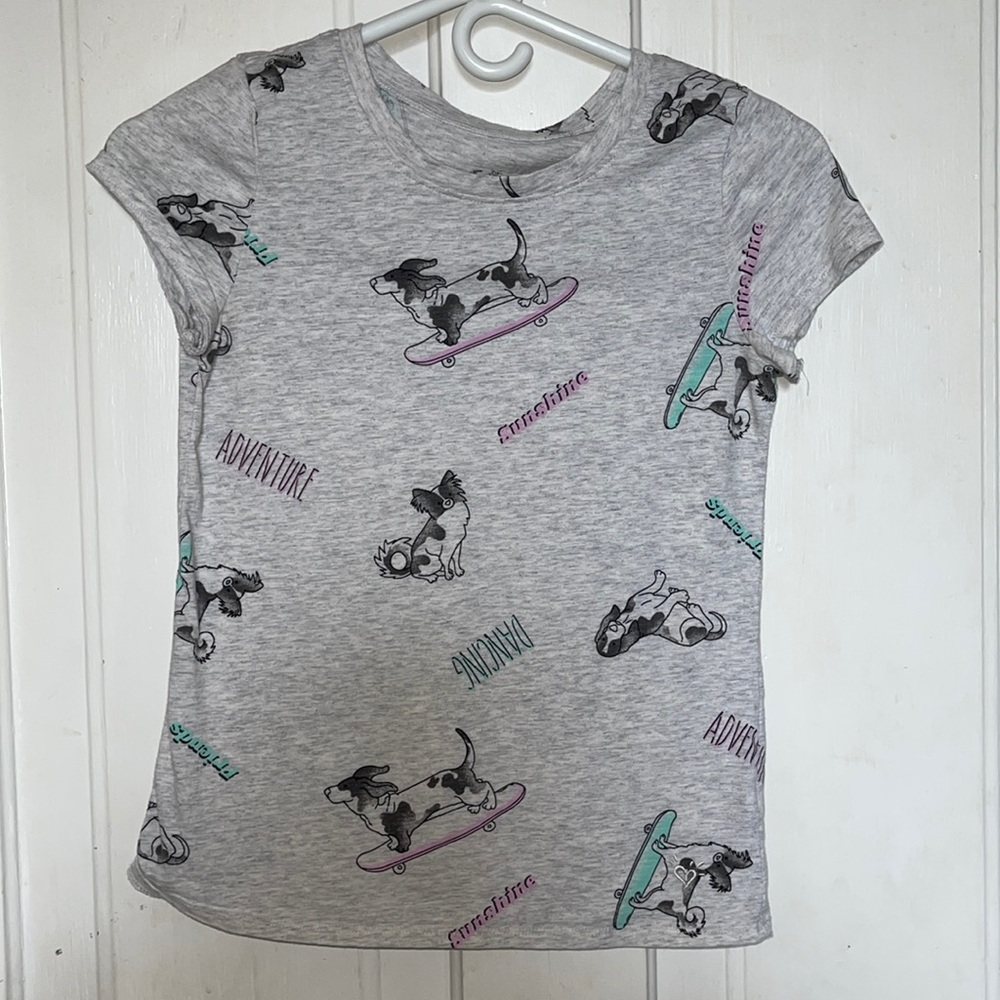 Justice Gray Dog Graphic T-Shirt